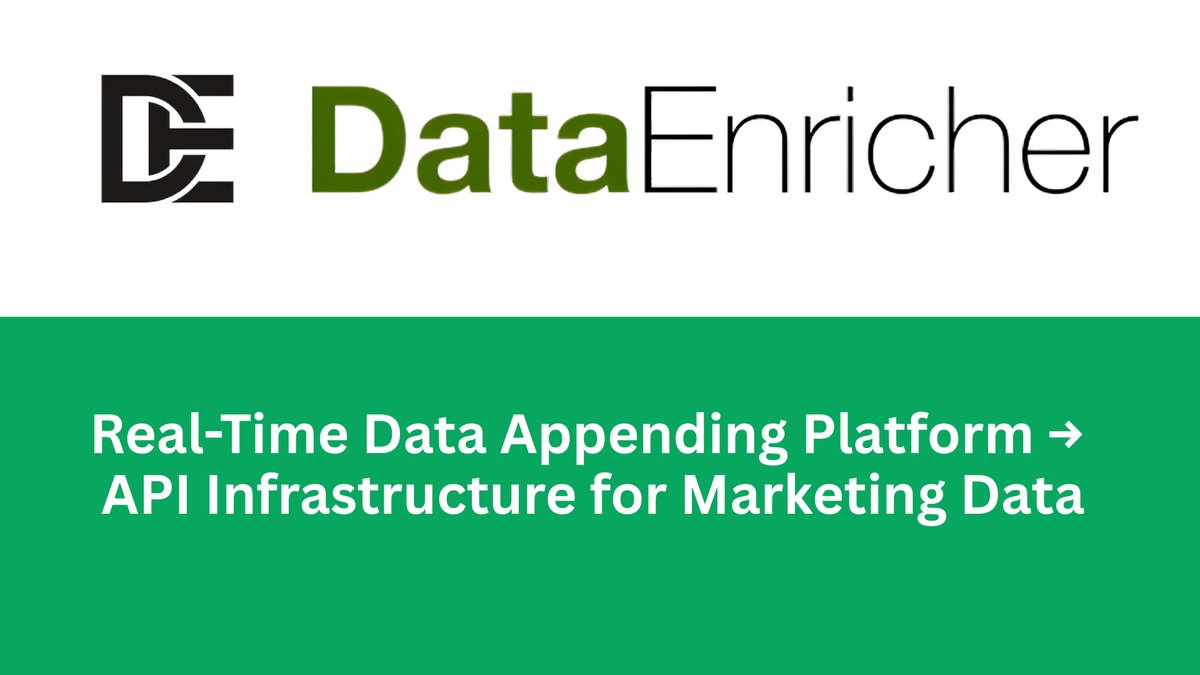 DataEnricher — Real-Time Data Appending Platform, API Infrastructure for Marketing Data