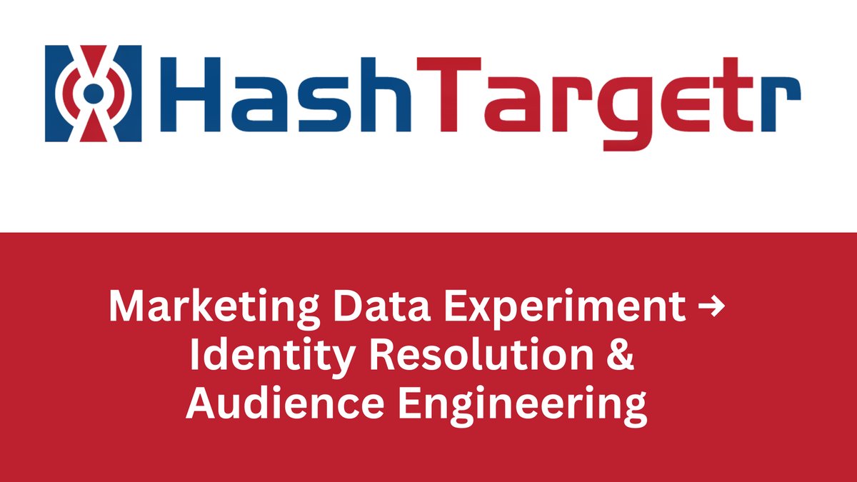HashTargetr — Marketing Data Experiment, Identity Resolution and Audience Engineering